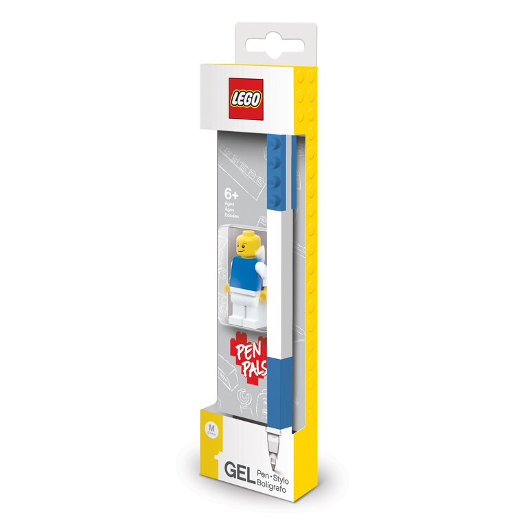 LEGO gelpen, 1 stk blå i box med minifigur