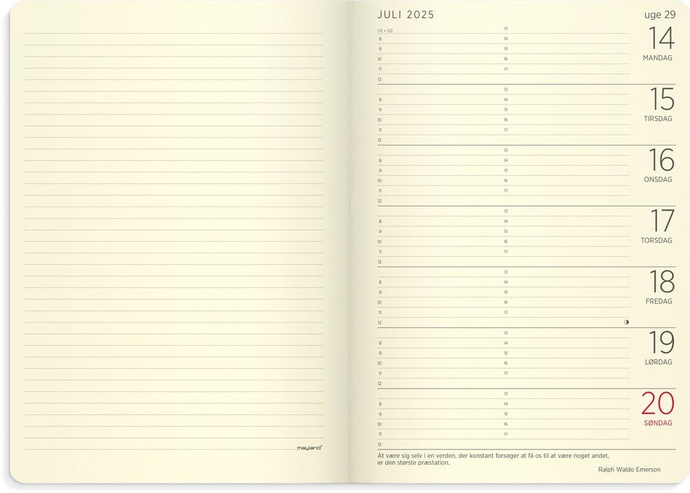 Mayland studiekalender 25/26 A5 forma deluxe
