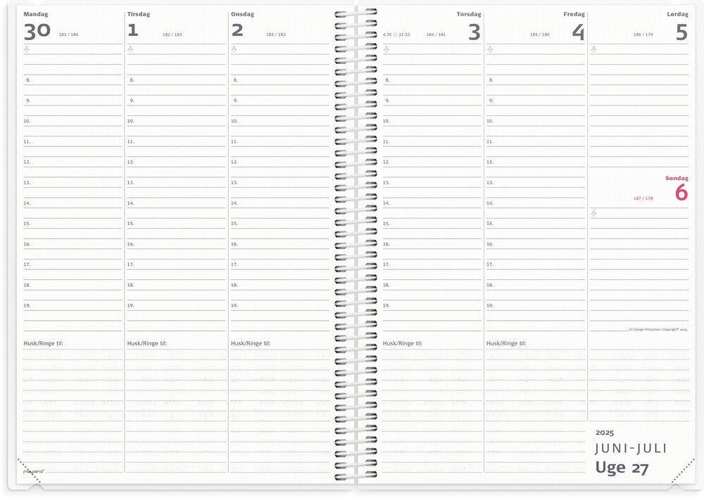 Mayland lærerkalender 25/26 2i1 A5 uge højformat