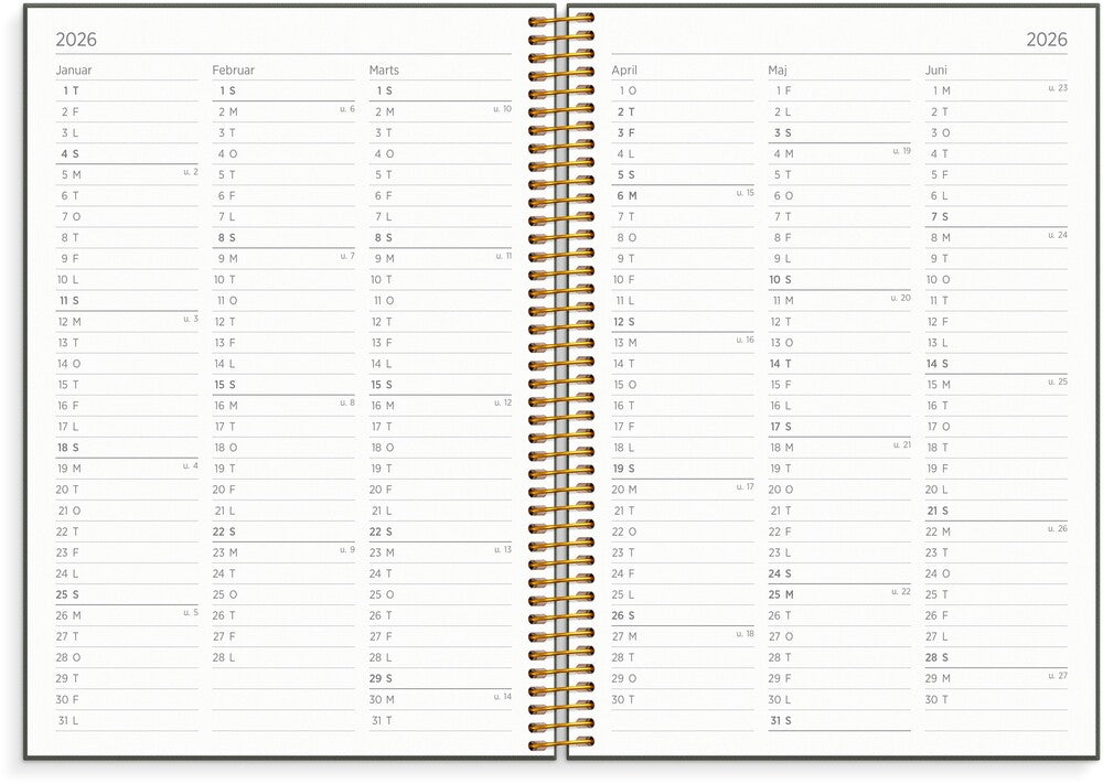 Mayland studiekalender 25/26 A5 uge organizer & notes