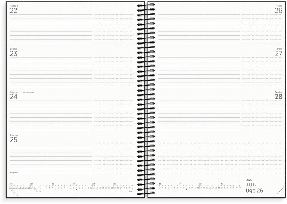 Mayland studiekalender 25/26 A5 uge organizer & notes