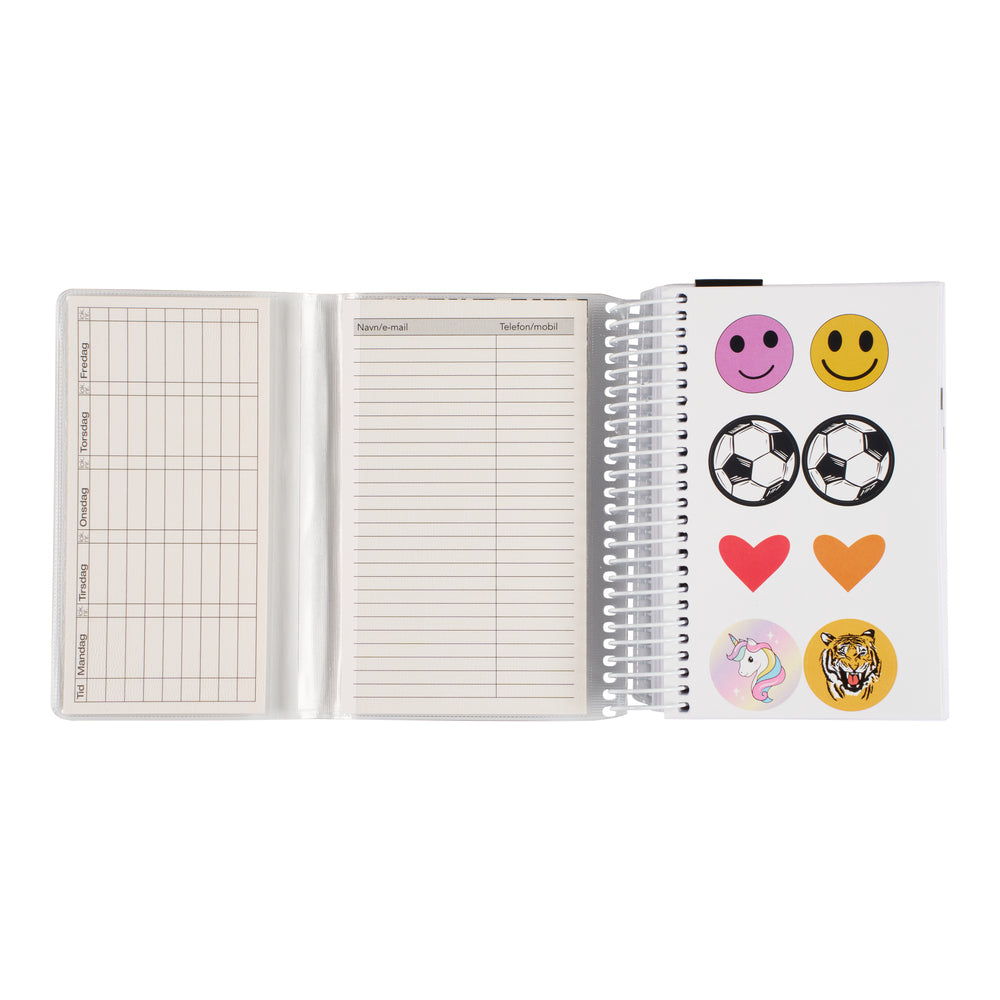 STUDIEKALENDER 2025/26 MINI 2I1 DAG M/KLAP BOGMÆRKE STICKERS