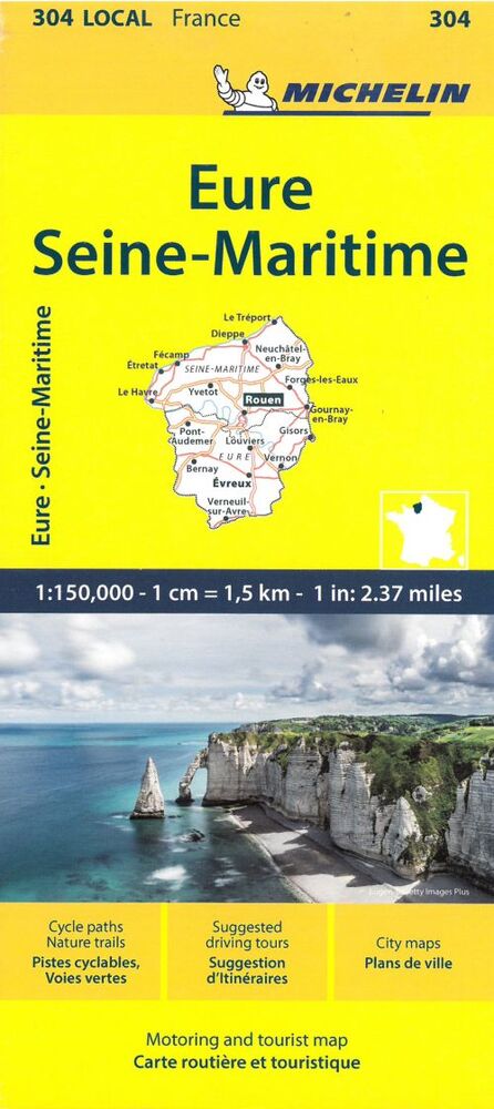 Eure Seine-Maritime - Michelin Local Map 304Map