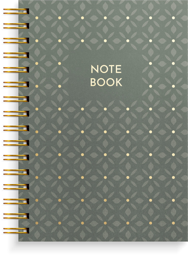 Notesbog A5 green pattern KARTON 150 linjeret sider