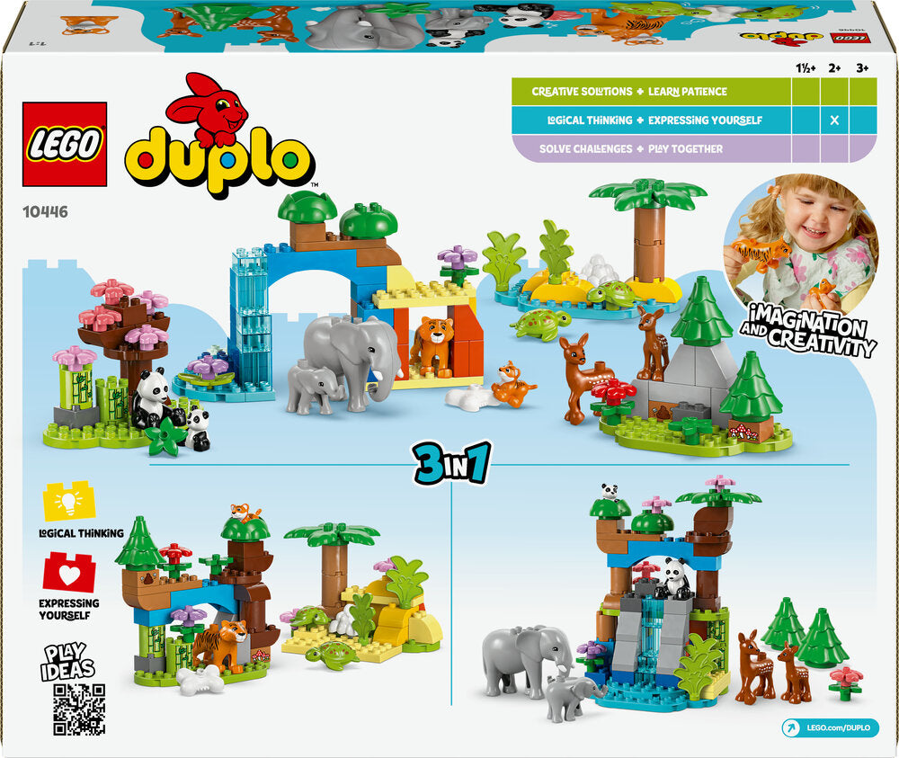 D2 10446 LEGO DUPLO Town 3-i-1 vilde dyrefamilier