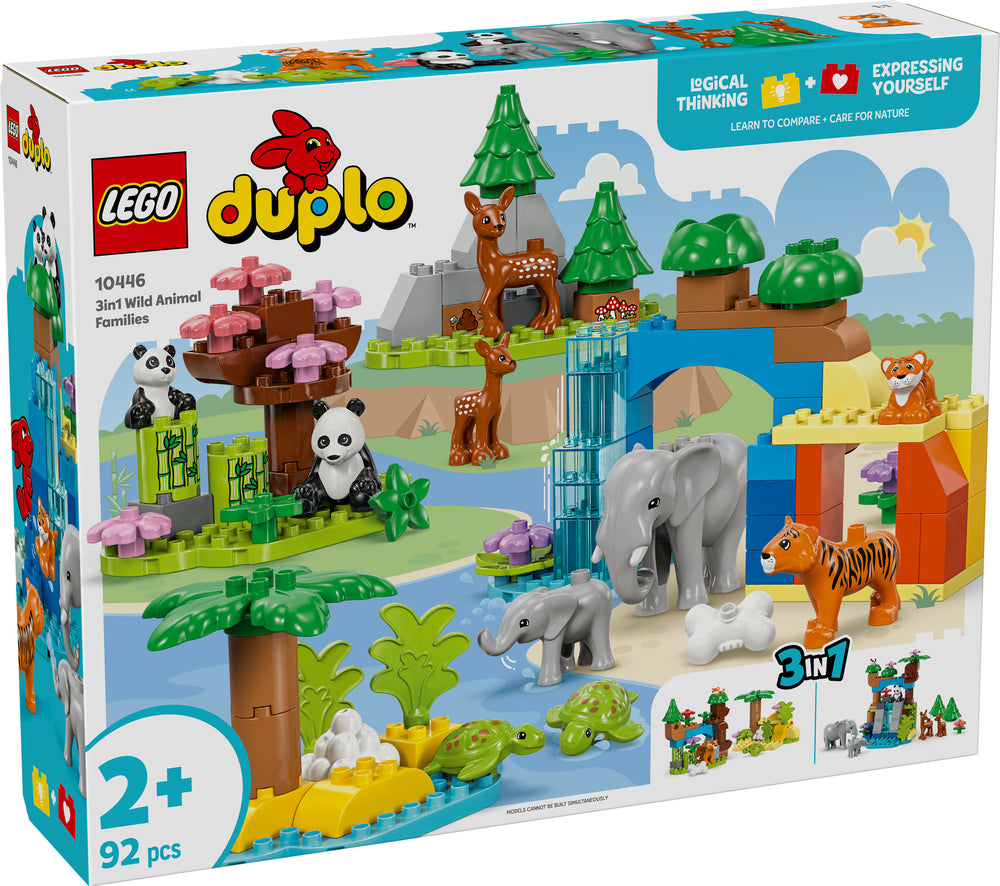 D2 10446 LEGO DUPLO Town 3-i-1 vilde dyrefamilier