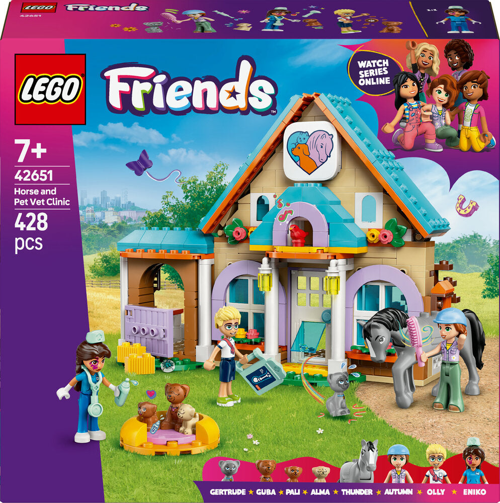 D2 42651 LEGO Friends Dyrlægeklinik for heste og kæledyr