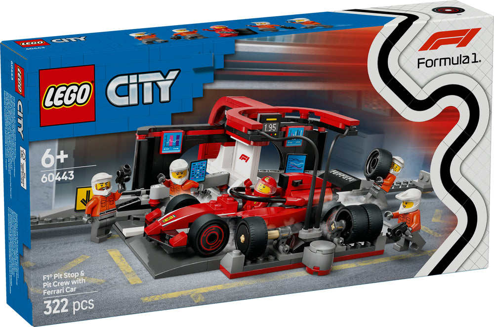 60443 LEGO City F1®-pitstop og pitcrew med Ferrari-bil