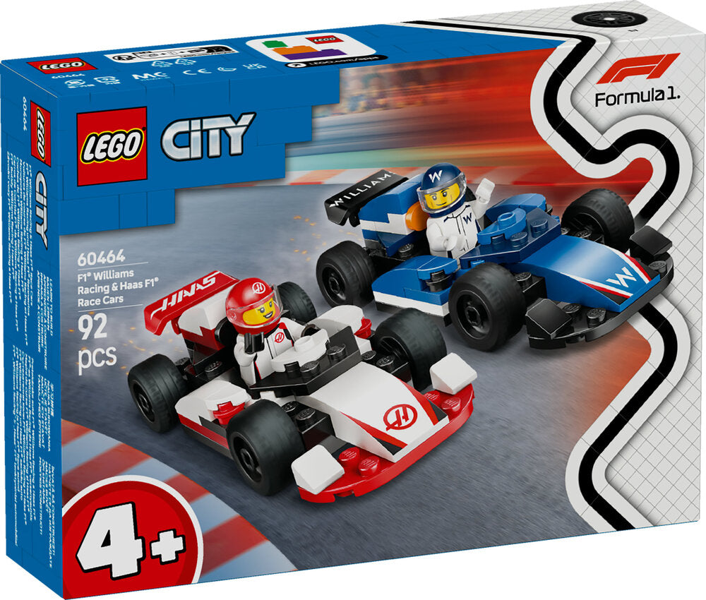 60464 LEGO City F1® Williams Racing og Haas F1®-racerbiler