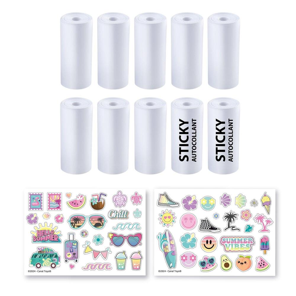 Instant Kamera Klistermærker og Refillpapirruller 10 stk