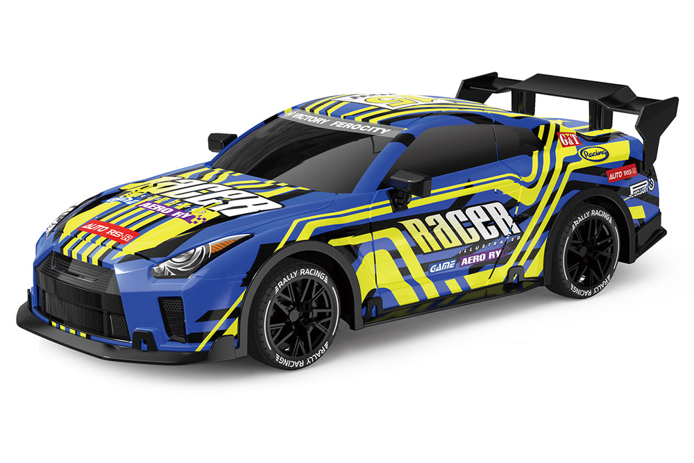 RC Racer med lys og try me funktion blå/gul