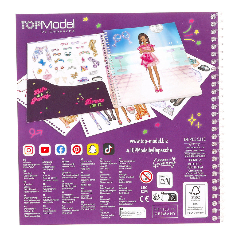 TOPModel Dress Me Up Stickersbog Party
