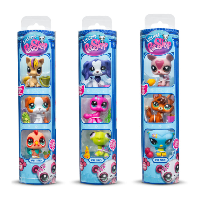 LITTLEST PET SHOP PET TRIO IN TUBE ASST