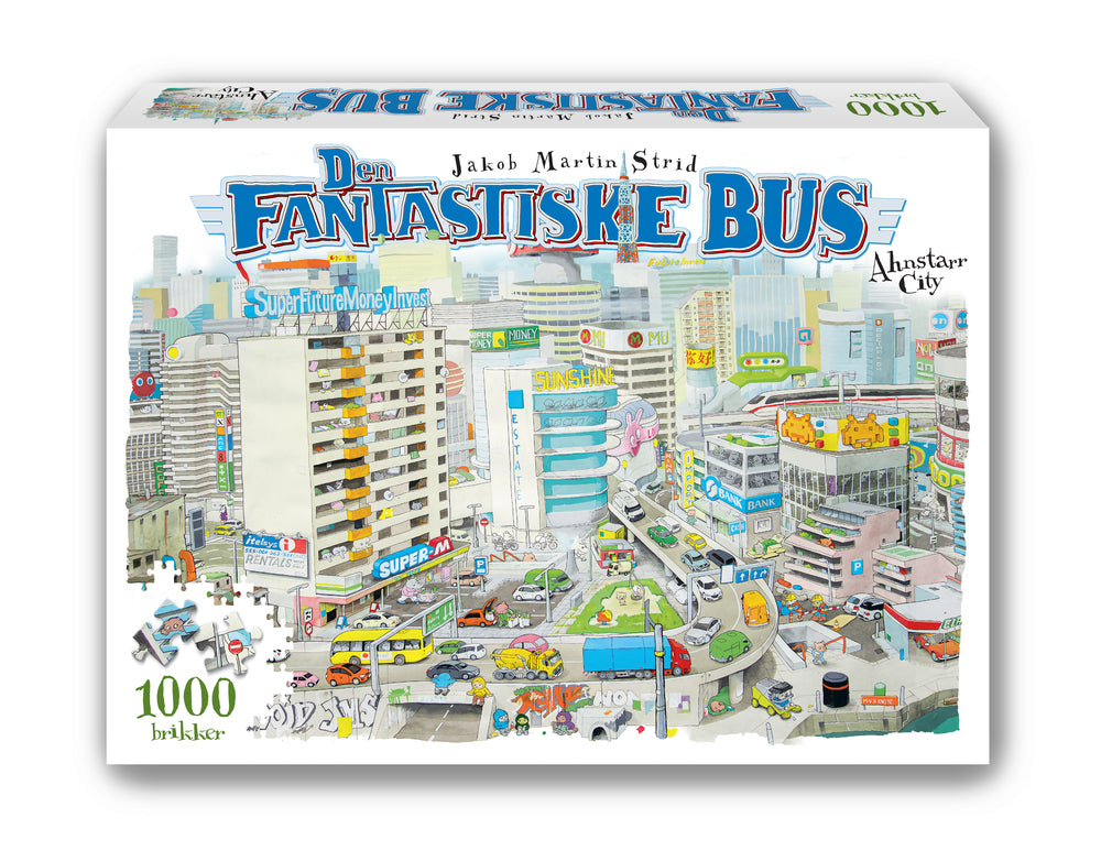 Den fantastiske bus - Ahnstarr City. Puslespil 1000 brikker