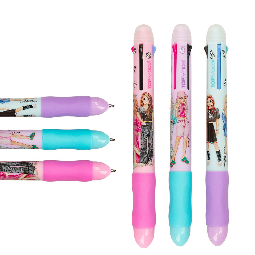 TOPModel Gelpen Viskbar m/4 farver ASST