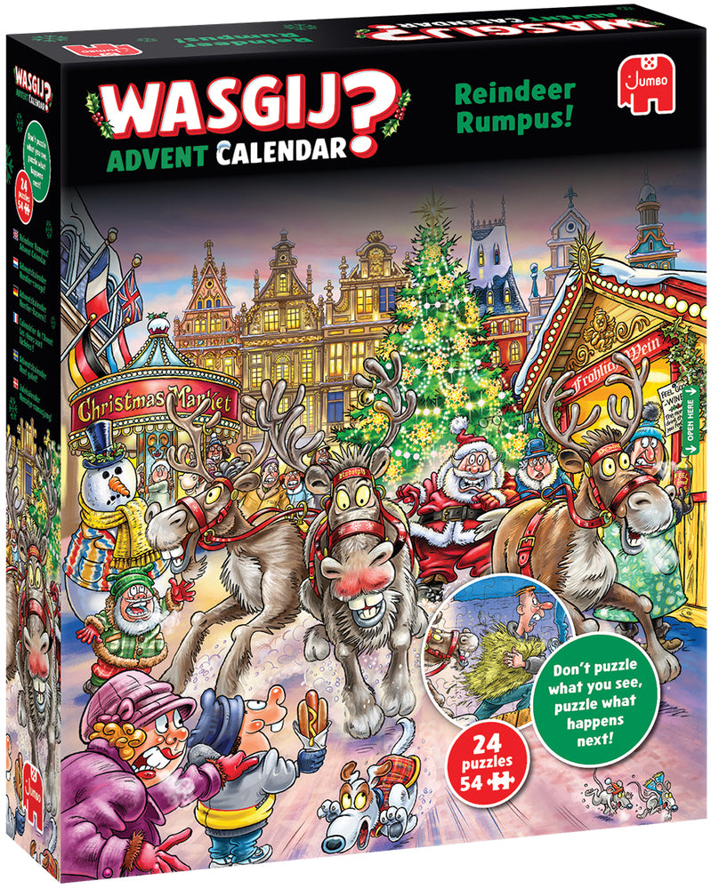 D2 Puslespil Wasgij julekalender 1-24 54 brikker pr. låge