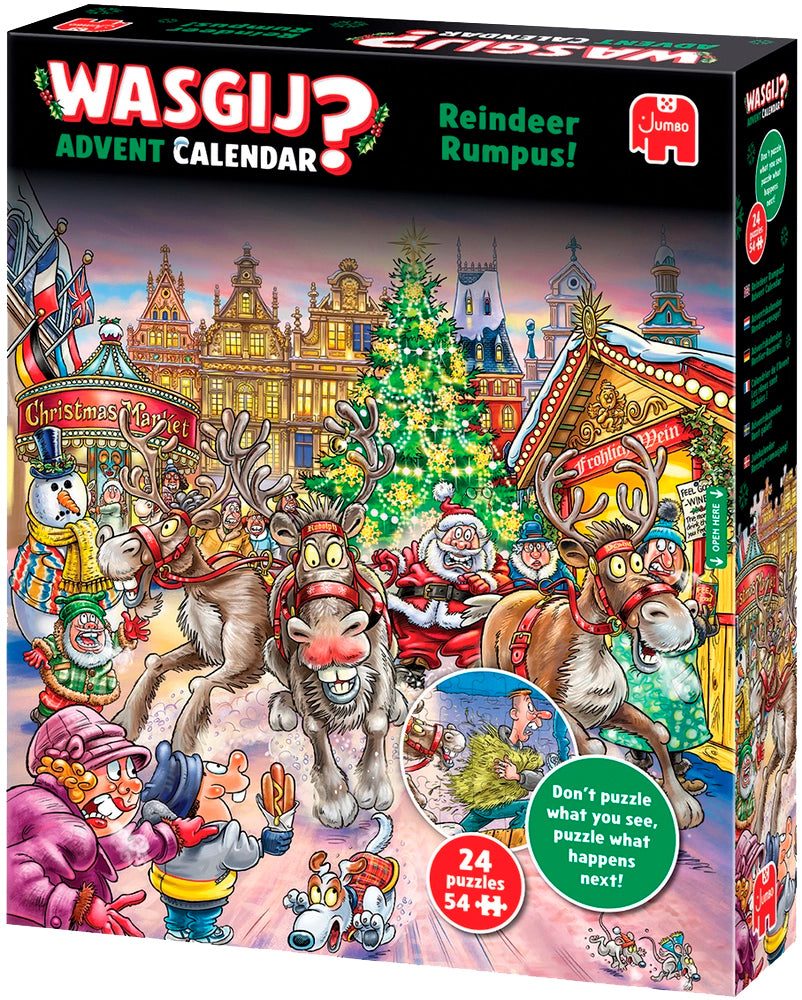 D2 Puslespil Wasgij julekalender 1-24 54 brikker pr. låge