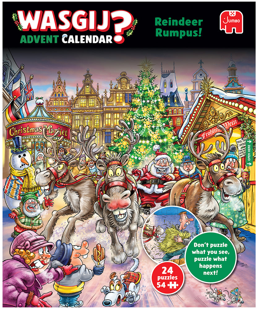 D2 Puslespil Wasgij julekalender 1-24 54 brikker pr. låge