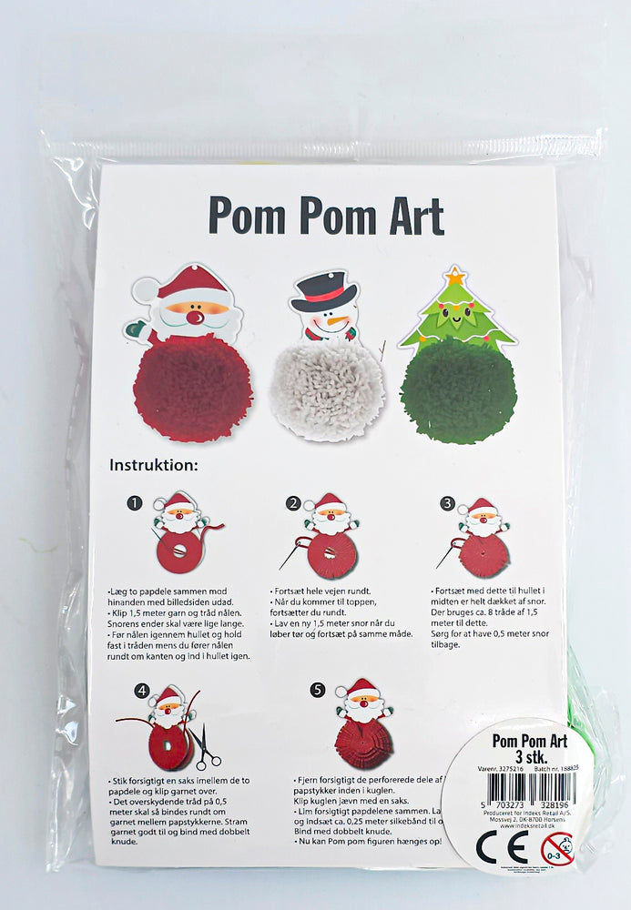 Pom pom art 3 forskellige