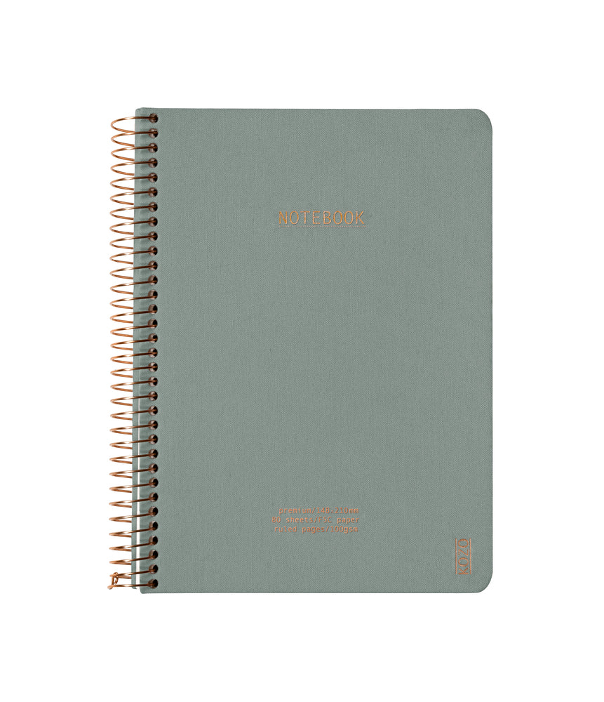 Notesbog KOZO A5 aloe vera linjeret