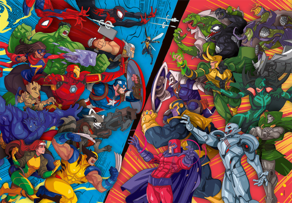Puslespil Clementoni Marvel vs Heroes 104 brikker