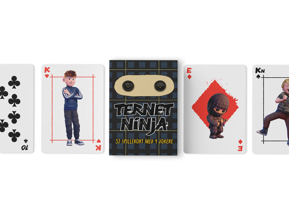 Spillekort Ternet Ninja m/4 jokere