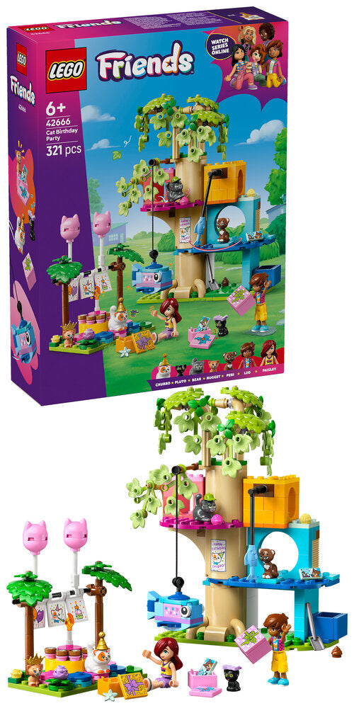 42666 LEGO Friends Katte-fødselsdagsfest og trætophus