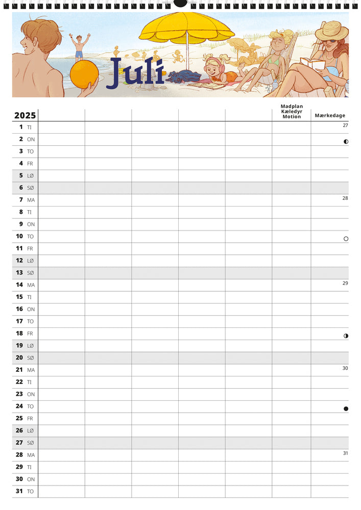 FamilyPlan Skoleåret 2025/2026 M/5 KOLONNER