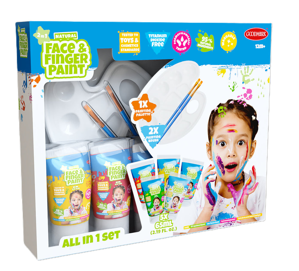 Natural Face & Finger Paint All in 1 Set