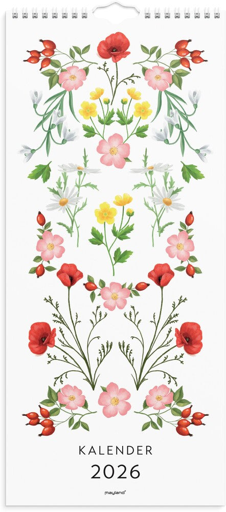 Vægkalender 2026 blomster