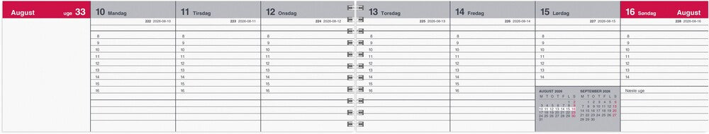 Bordkalender 2026 uge