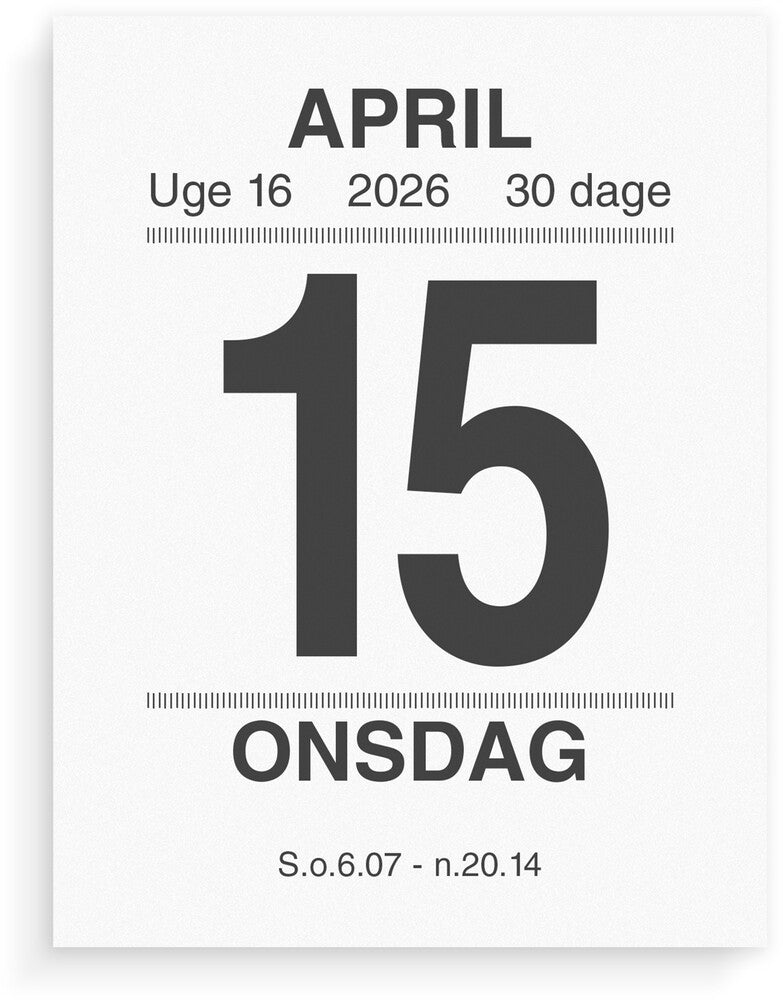 Broderikalender 2026 m/split