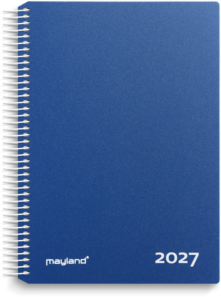 Timekalender 2027 dag pp blå