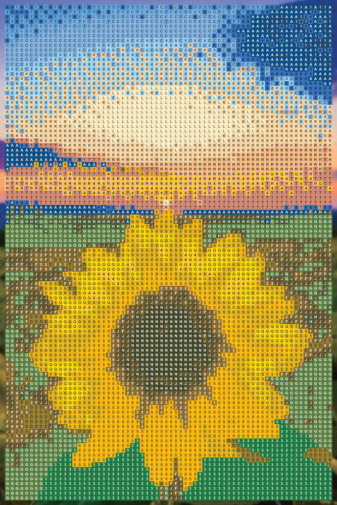 Diamond art solsikke m/solnedgang 20 x 30 cm