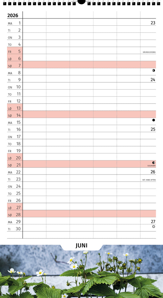 Familiekalender Året Rundt Foto 2026