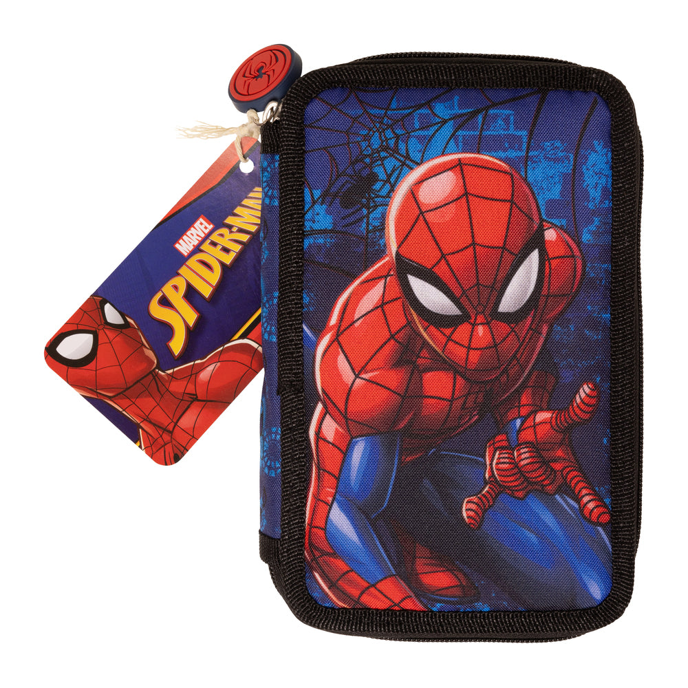 Spiderman penalhus med to rum, inkl. fyld