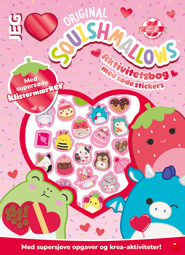 Squishmallows aktivitetsbog med søde stickers