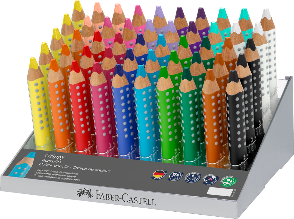 Farveblyant Faber Castell Display Grippy 50 Ass