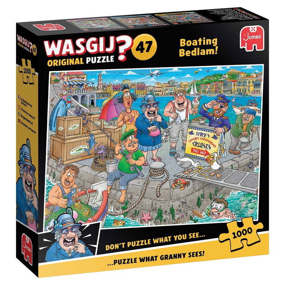 Puslespil Wasgij Original 47 Boating Bedlam! 1000 brikker