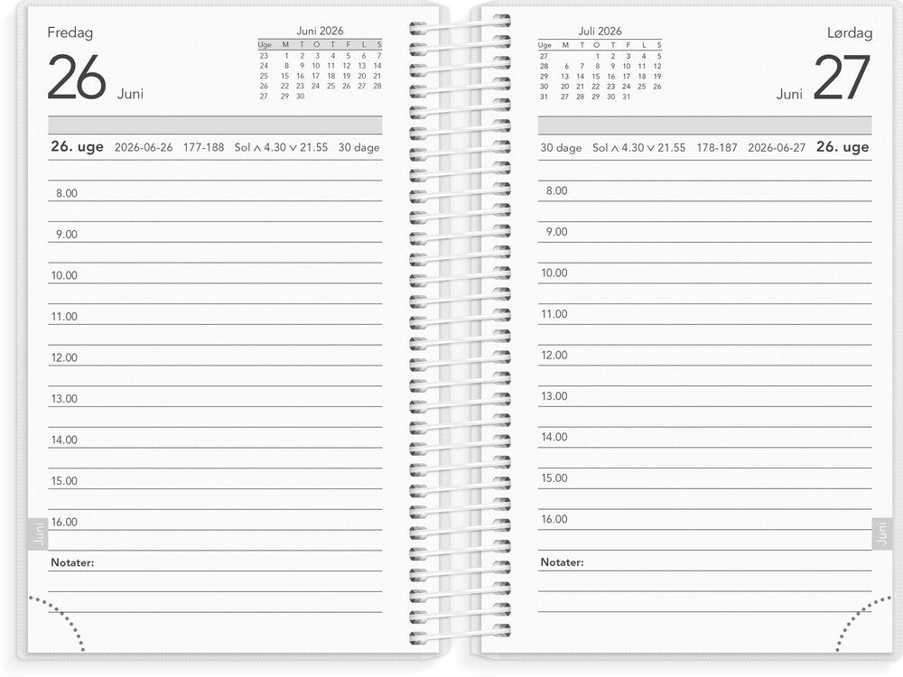 Mayland STUDIEKALENDER 26/27 BASIC MINI 1 DAG PR. SIDE