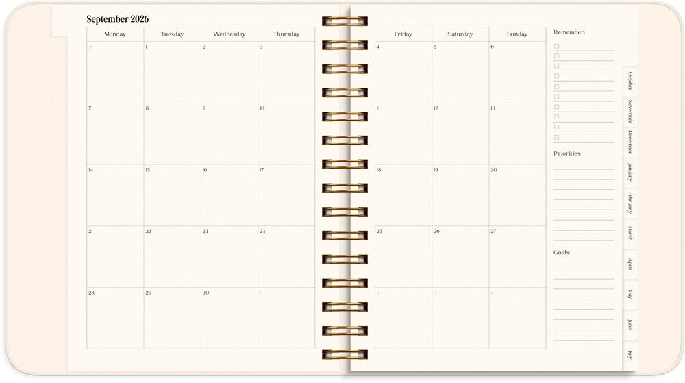 LIFE PLANNER 26/27 MAYLAND PASTEL FLOWERS UGE TVÆRFORMAT