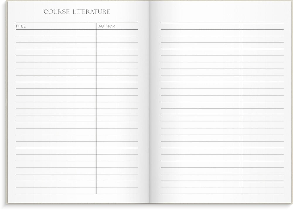 Studiekalender 26/27 MAYLAND A5 Uge Højformat Beige Engelsk