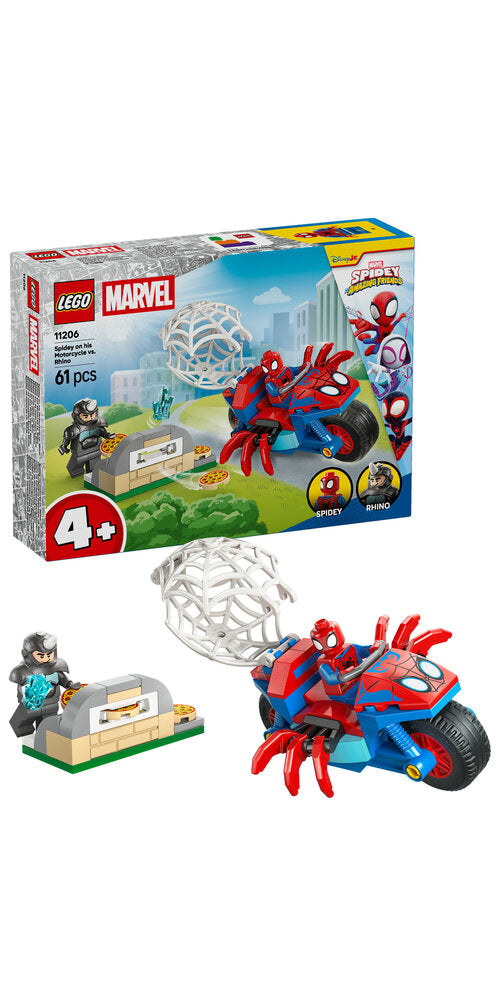 11206 LEGO Spidey på sin motorcykel mod Rhino