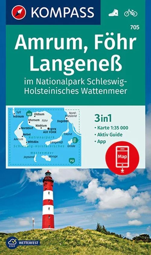 Amrum, Föhr, Langeneß im Nationalpark Schleswig-Holsteinisches Wattenmeer