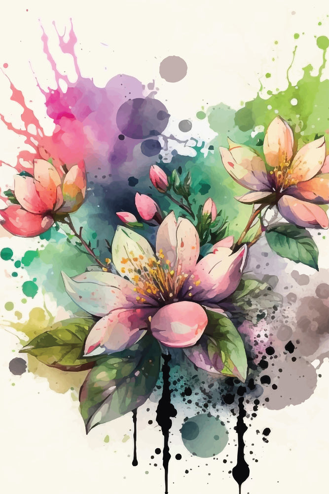 Diamond Art Blomster Abstrakt 20X30Cm
