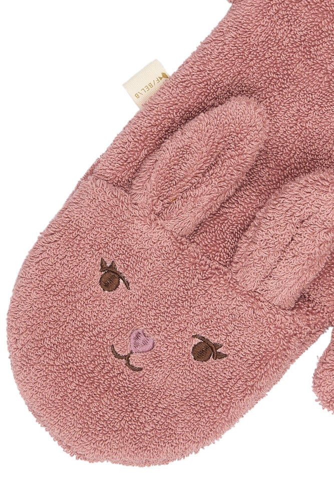 Bath Mitts - 2 pack - Bear and Bunny - Ash Rose