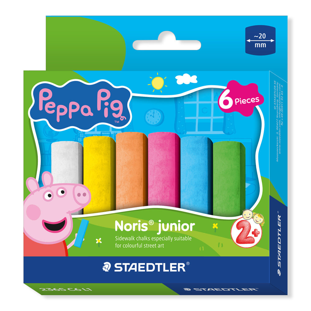 Gadekridt Staedtler Gurli Gris 6 stk ass farver