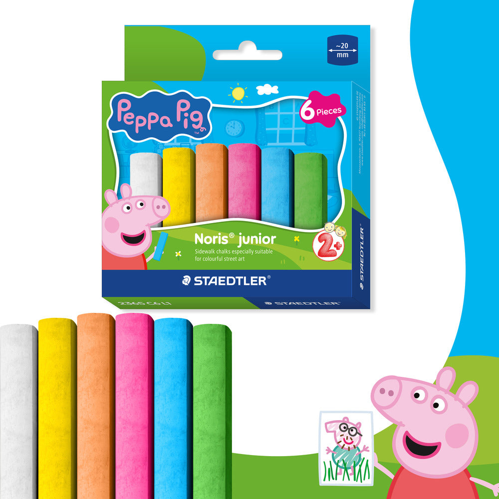 Gadekridt Staedtler Gurli Gris 6 stk ass farver