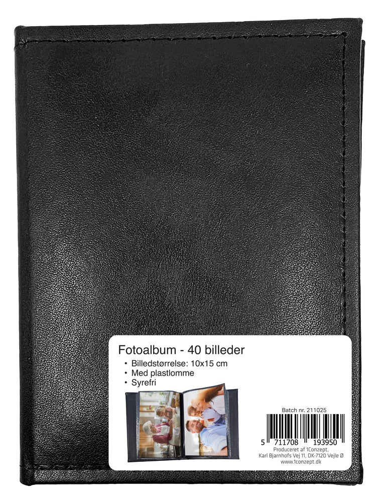 Fotoalbum sort til 40 billeder