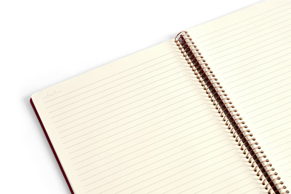 Notesbog KOZO A5 Berry red linjeret